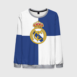 Свитшот мужской Real Madrid: Blue style, цвет: 3D-меланж