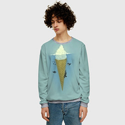 Свитшот мужской Мороженко, цвет: 3D-меланж — фото 2