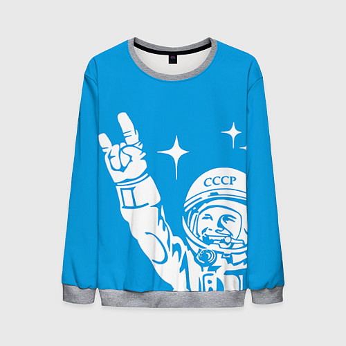 Мужской свитшот Гагарин рокер / 3D-Меланж – фото 1