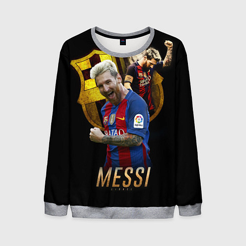 Мужской свитшот Messi Star / 3D-Меланж – фото 1