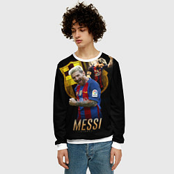 Свитшот мужской Messi Star, цвет: 3D-белый — фото 2