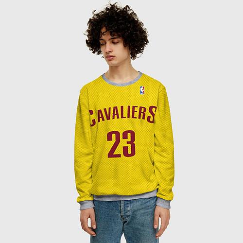 Мужской свитшот Cavaliers Cleveland 23: Yellow / 3D-Меланж – фото 3