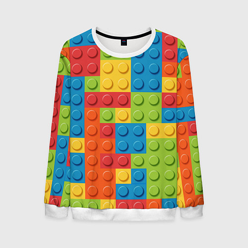 Мужской свитшот Лего конструктор / 3D-Белый – фото 1
