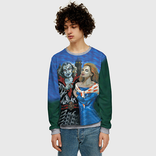 Мужской свитшот Король и Шут / 3D-Меланж – фото 3
