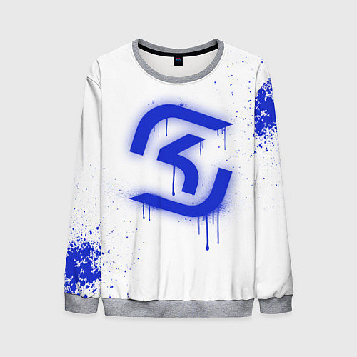 Мужской свитшот SK Gaming: White collection / 3D-Меланж – фото 1