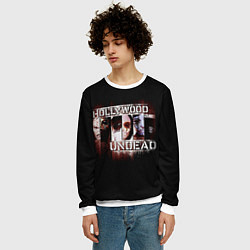 Свитшот мужской Hollywood Undead: Guys, цвет: 3D-белый — фото 2
