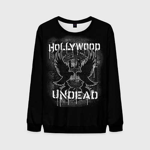 Мужской свитшот Hollywood Undead: LA / 3D-Черный – фото 1