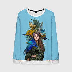 Свитшот мужской Lana Del Rey: Tropical, цвет: 3D-белый