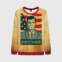 Свитшот мужской Archer USA, цвет: 3D-красный