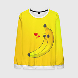 Свитшот мужской Just Banana (Yellow), цвет: 3D-белый