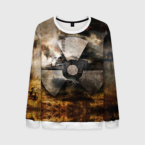 Мужской свитшот STALKER: Nuclear / 3D-Белый – фото 1