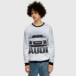 Свитшот мужской Audi серебро, цвет: 3D-черный — фото 2