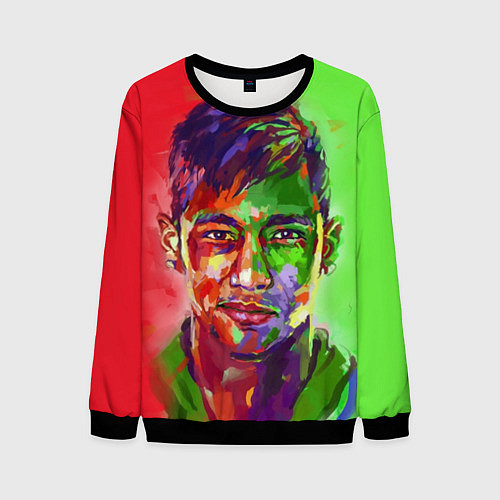 Мужской свитшот Neymar Art / 3D-Черный – фото 1