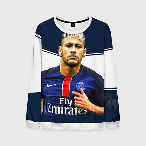Мужской свитшот Neymar: Fly Emirates / 3D-Белый – фото 1