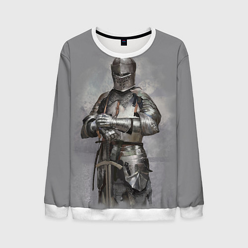 Мужской свитшот Рыцарь / 3D-Белый – фото 1