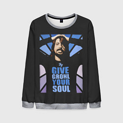 Свитшот мужской Give Grohl Your Soul, цвет: 3D-меланж