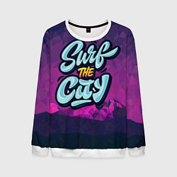 Свитшот мужской Surf the City Purple, цвет: 3D-белый