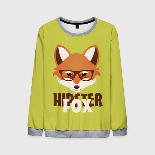 Мужской свитшот Hipster Fox / 3D-Меланж – фото 1