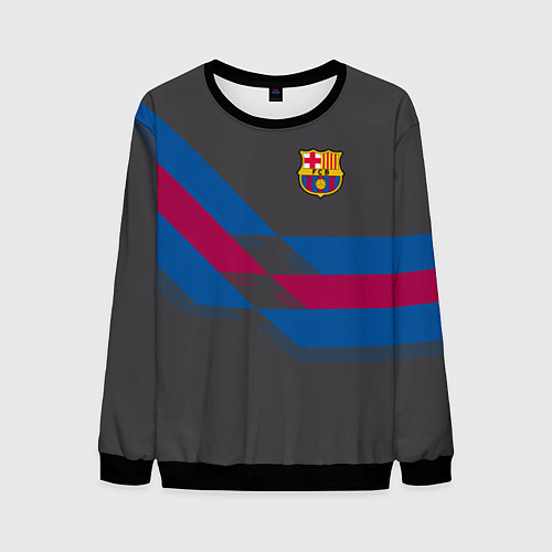 Мужской свитшот Barcelona FC: Dark style / 3D-Черный – фото 1