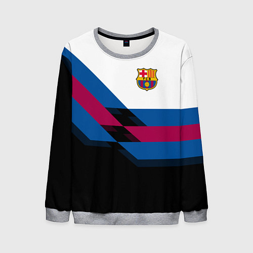 Мужской свитшот Barcelona FC: Black style / 3D-Меланж – фото 1