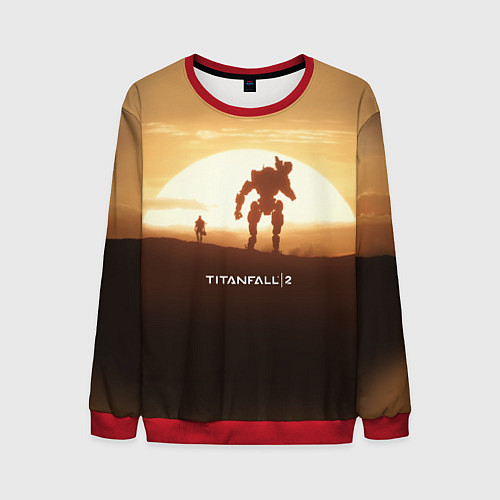 Мужской свитшот Titanfall 2: Sunrise / 3D-Красный – фото 1