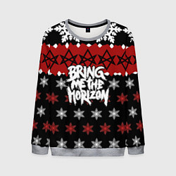 Мужской свитшот Праздничный Bring Me the Horizon