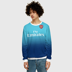 Свитшот мужской Arsenal FC: Blue Away 17/18, цвет: 3D-белый — фото 2