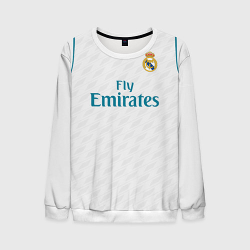 Мужской свитшот Real Mardid FC: Asensio Home 17/18 / 3D-Белый – фото 1