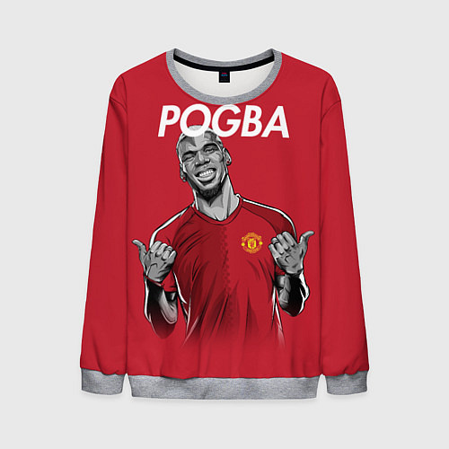 Мужской свитшот FC MU: Pogba / 3D-Меланж – фото 1