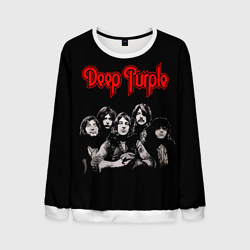 Мужской свитшот Deep Purple / 3D-Белый – фото 1
