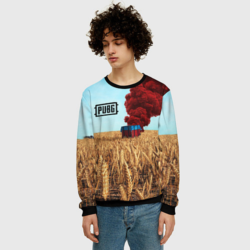 Мужской свитшот PUBG Box / 3D-Черный – фото 3