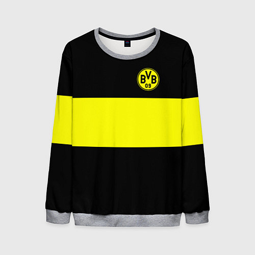 Мужской свитшот Borussia 2018 Black and Yellow / 3D-Меланж – фото 1