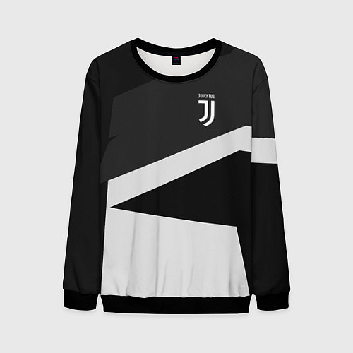 Мужской свитшот FC Juventus: Sport Geometry / 3D-Черный – фото 1