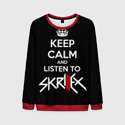 Свитшот мужской Keep Calm & Skrillex, цвет: 3D-красный