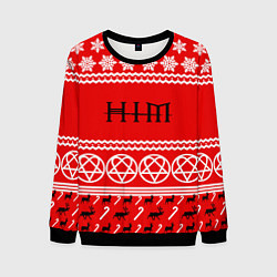 Свитшот мужской Праздничный HIM, цвет: 3D-черный
