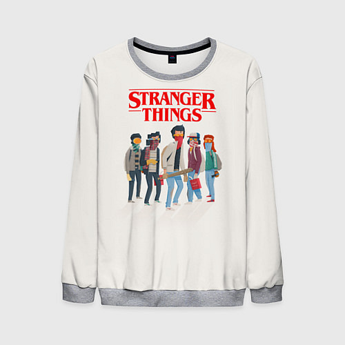 Мужской свитшот Stranger Things Friends / 3D-Меланж – фото 1