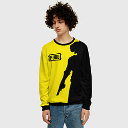 Свитшот мужской PUBG: Yellow Shadow, цвет: 3D-черный — фото 2