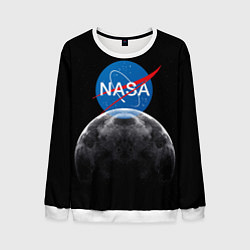 Свитшот мужской NASA: Moon Rise, цвет: 3D-белый
