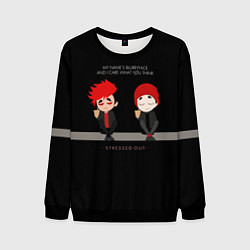 Свитшот мужской 21 Pilots: Stressed Out, цвет: 3D-черный