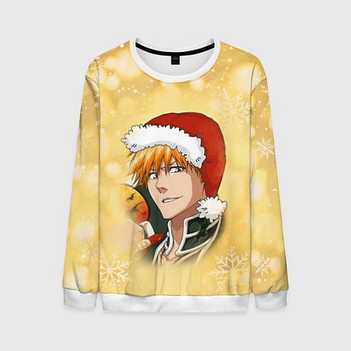 Мужской свитшот Happy New Bleach! / 3D-Белый – фото 1