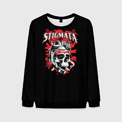 Свитшот мужской Stigmata Skull, цвет: 3D-черный