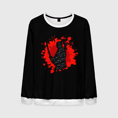 Мужской свитшот Японский самурай / 3D-Белый – фото 1