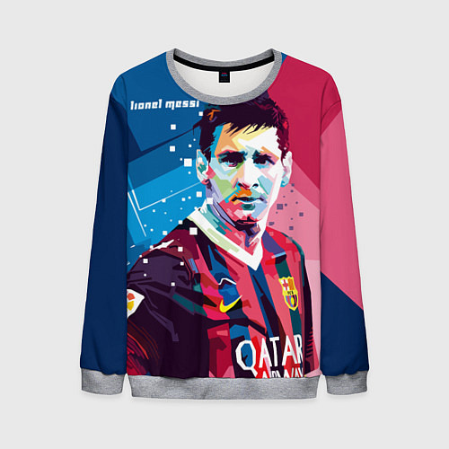 Мужской свитшот Lionel Messi / 3D-Меланж – фото 1