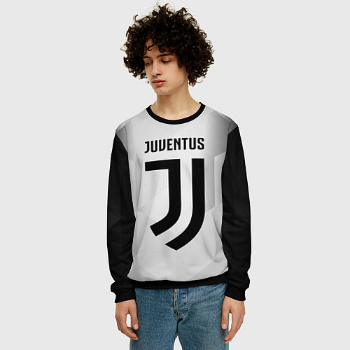 Мужской свитшот FC Juventus: Silver Original / 3D-Черный – фото 3