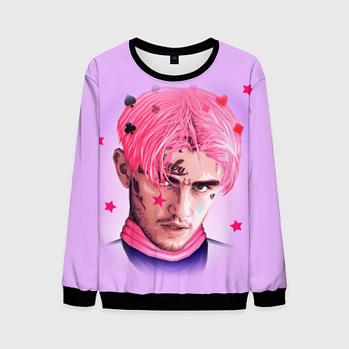 Мужской свитшот Lil Peep: Pink Edition / 3D-Черный – фото 1