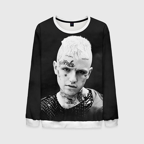 Мужской свитшот Lil Peep: Black Edition / 3D-Белый – фото 1