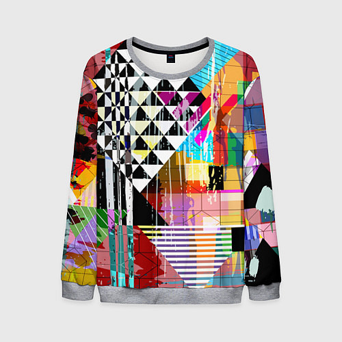 Мужской свитшот RGB Geometry / 3D-Меланж – фото 1