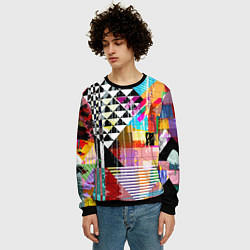 Свитшот мужской RGB Geometry, цвет: 3D-черный — фото 2
