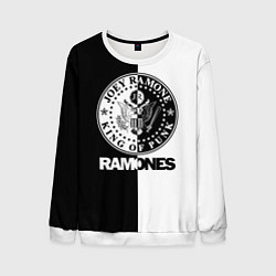 Свитшот мужской Ramones B&W, цвет: 3D-белый