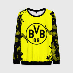Свитшот мужской FC Borussia Dortmund: Yellow & Black, цвет: 3D-черный
